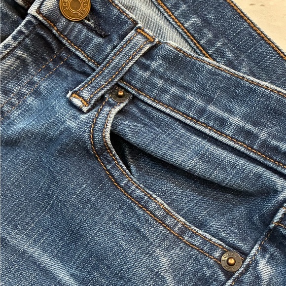 J. Crew 26 Toothpick Blue Straight Leg Cropped Jeans Classic Indigo Wash - Picture 7 of 15